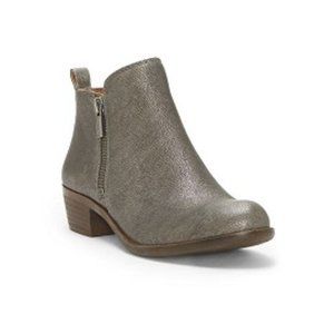❤Lucky Brand Gray Leather Basel Bootie❤